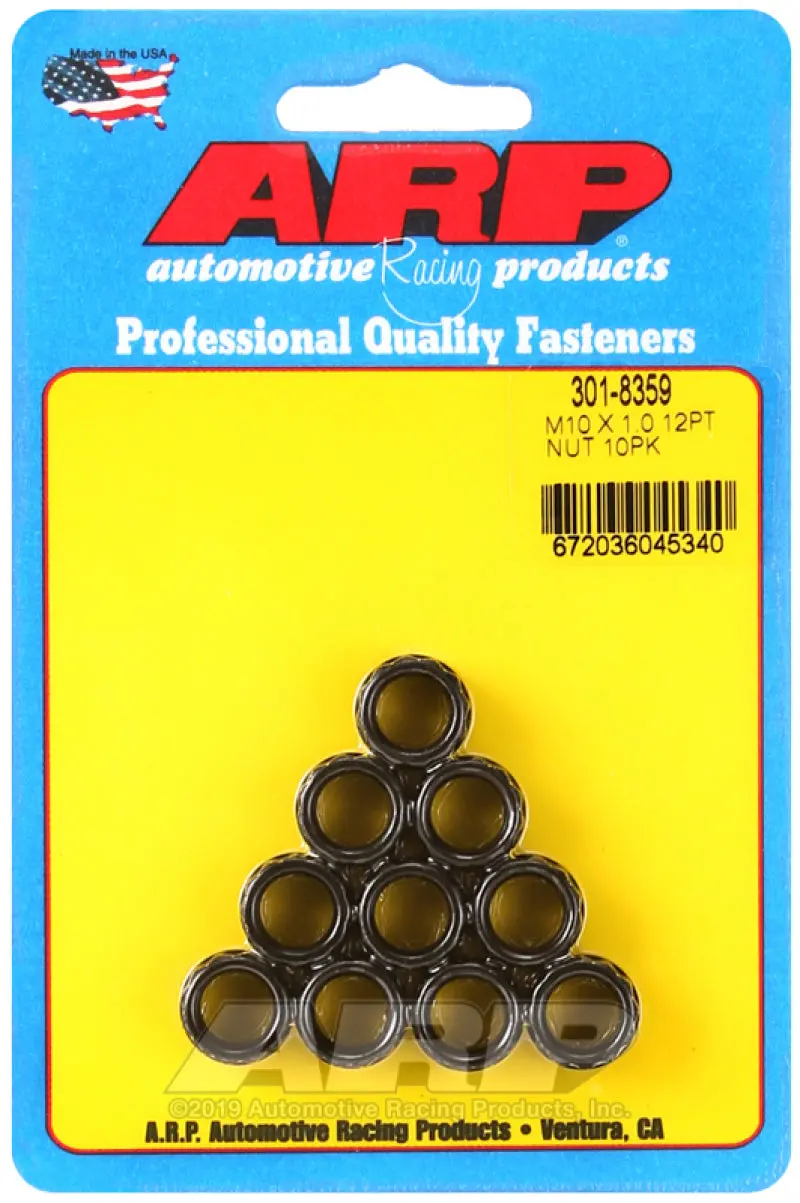 Arp M10 X 1.00 12-Point Nut Kit (Pack Of 10) 1