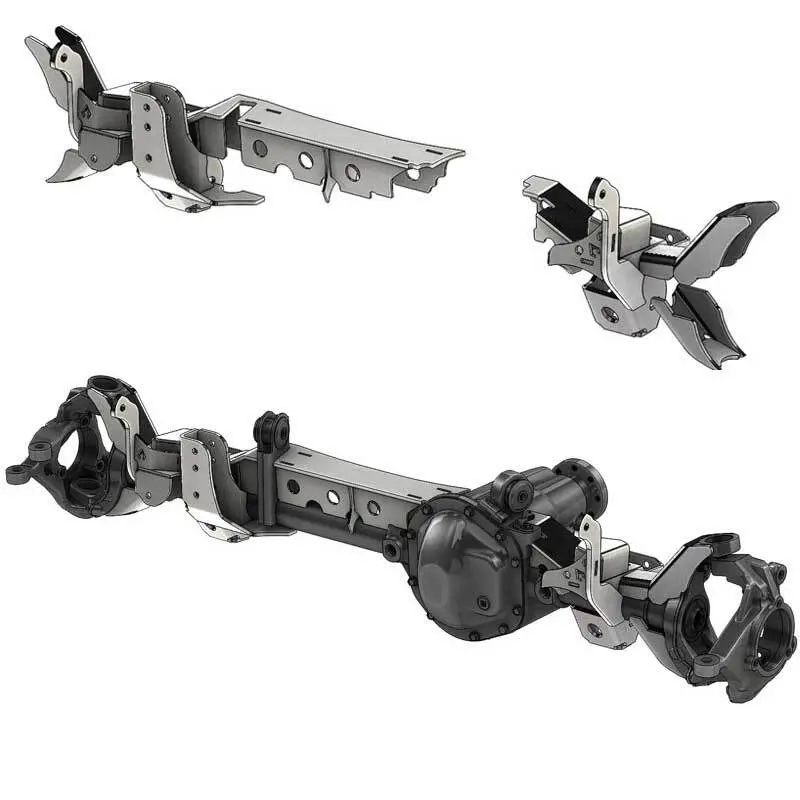 Artec Industries 93-06 Jeep Wrangler Tj Front Axle Swap Kit: Dana 30 Lca Brackets With Cam Slot 1