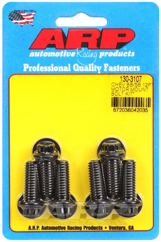 Arp Chevy 12Pt Motor Mount Bolt Kit W/ Energy Suspension Mounts 1
