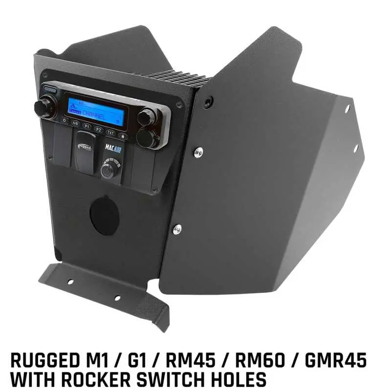 Rugged Radios Can-Am X3 Mount Kit W/Multi Mount Side Panels - M1/G1/Rm45/Rm60/Gmr45 W/Switch Holes 1