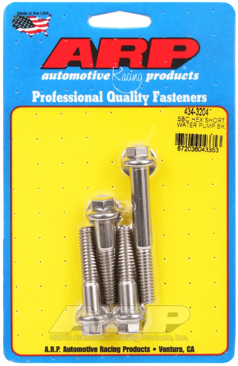 Arp Sb Chevy Hex Short Water Pump Bolt Kit 1