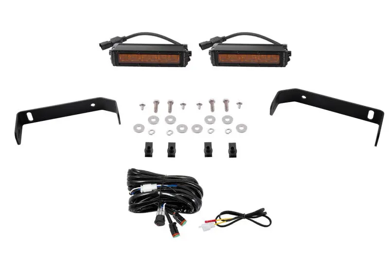 Diode Dynamics 19-21 Ford Ranger Ss6 Led Lightbar Kit - Amber Driving 1