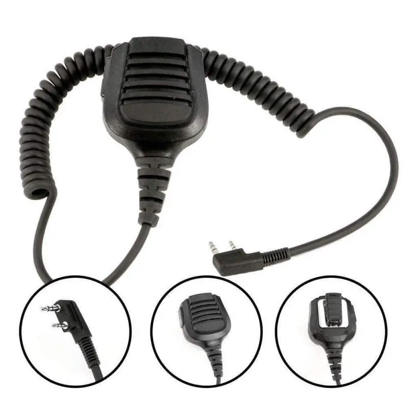 Rugged Radios Patrol Moto Kit - Ear Piece And Hand Mic With Black Rdh-X -Business Band Radio 1
