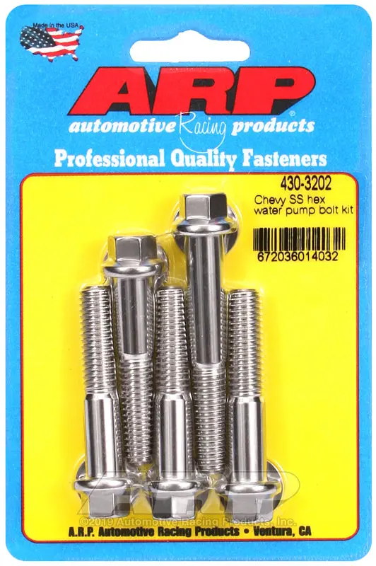 Arp Sb/Bb Chevy Short Water Pump Ss Hex Bolt Kit 1