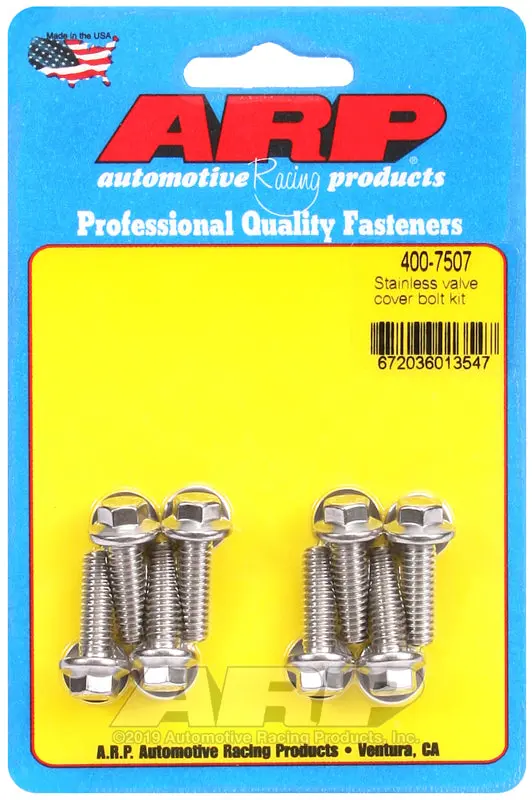Arp Valve Cover Stainless Steel 1/4In X 20 Hex Bolt Kit (8/Pkg) 1