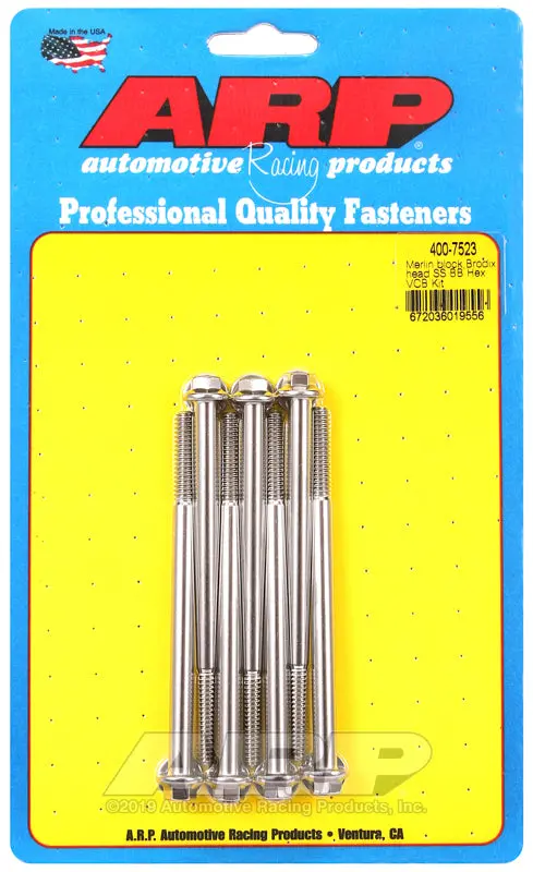 Arp Merlin Block, Brodix Head Bb Hex Valve Cover Bolt Kit 1