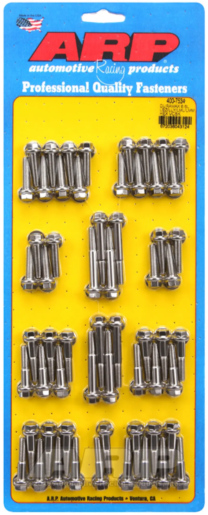 Arp Duramax 6.6L Lbz/Lly/Lml/Lmm Hex Valve Cover Bolt Kit - Polished Stainless Steel 1