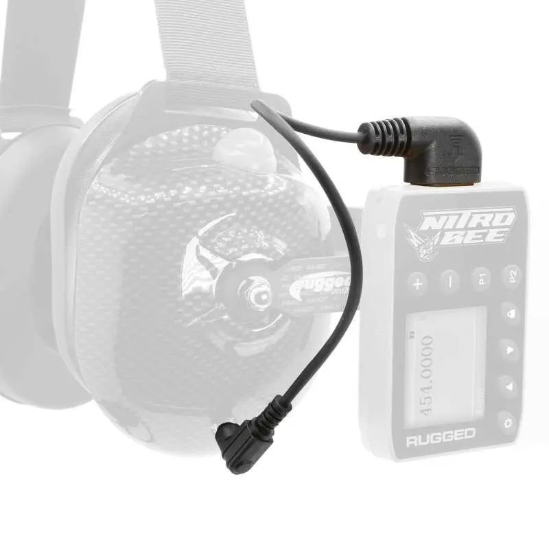 Rugged Radios Headset To Scanner (Nitro Bee Xtreme) Straight Cord - Short 1
