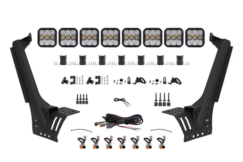 Diode Dynamics Jeep Jl Ss5 Sport Crosslink Windshield - White Combo Lightbar Kit 1