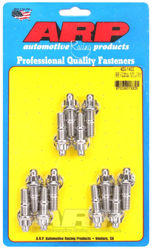 Arp Sb Chevy 3/8 12Pt Ss Header Stud Kit 1