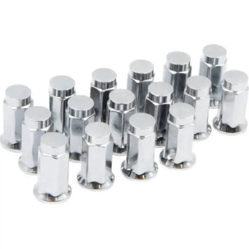Raceline Hex/Flat Lug Nuts - 10Mm X 1.25/14Mm - 16 Pack - Chrome 1
