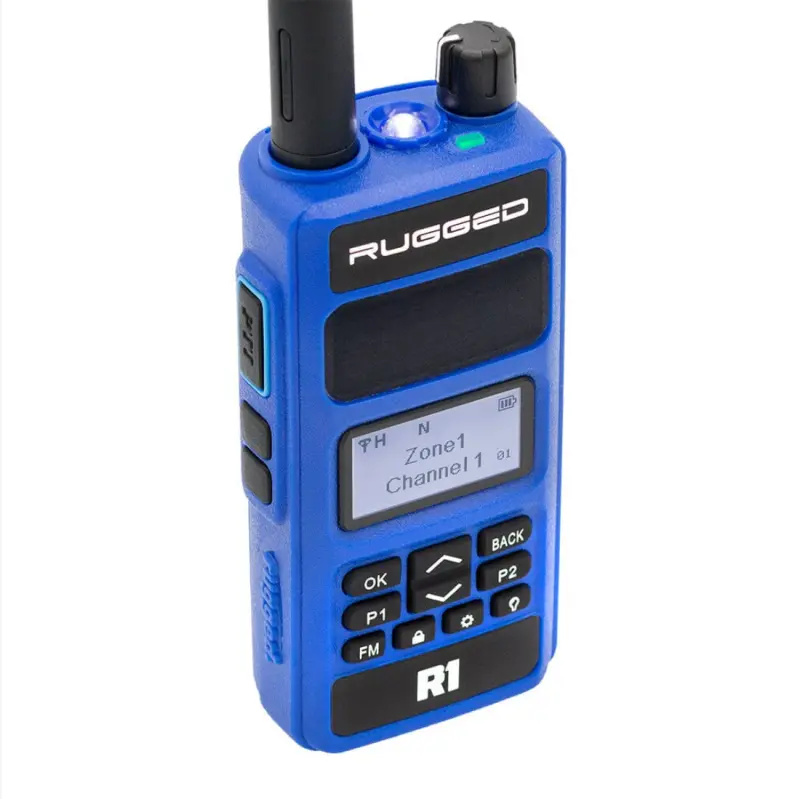 Rugged Radios Rugged R1 - Business Band Two Way Handheld Radio - Digital And Analog Blue 2