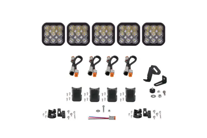 Diode Dynamics Ss5 Sport Universal Crosslink 5-Pod Lightbar - White Driving 1