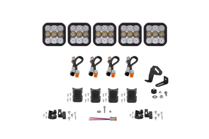 Diode Dynamics Ss5 Sport Universal Crosslink 5-Pod Lightbar - White Combo 1