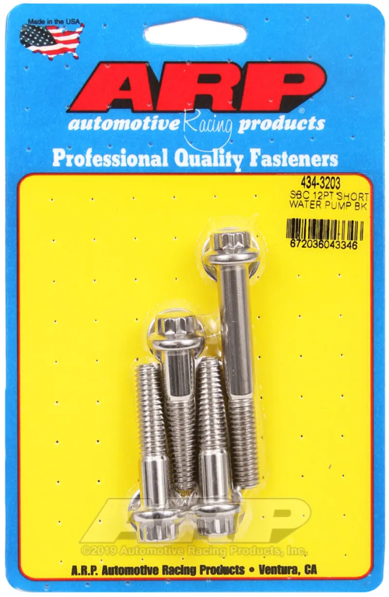 Arp Sb Chevy 12Pt Short Water Pump Bolt Kit 1