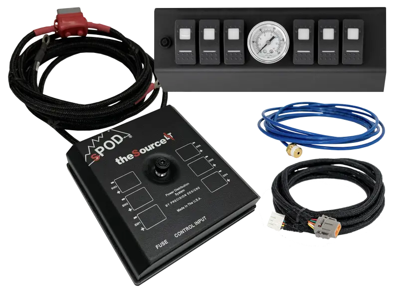Spod 07-08 Jeep Wrangler Jk Sourcelt W/ Air Gauge And Amber Led Switch Panel 1