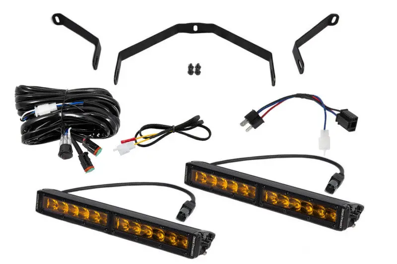 Diode Dynamics 14-21 Toyota Tundra Ss12 Driving Light Kit - Amber Driving 1