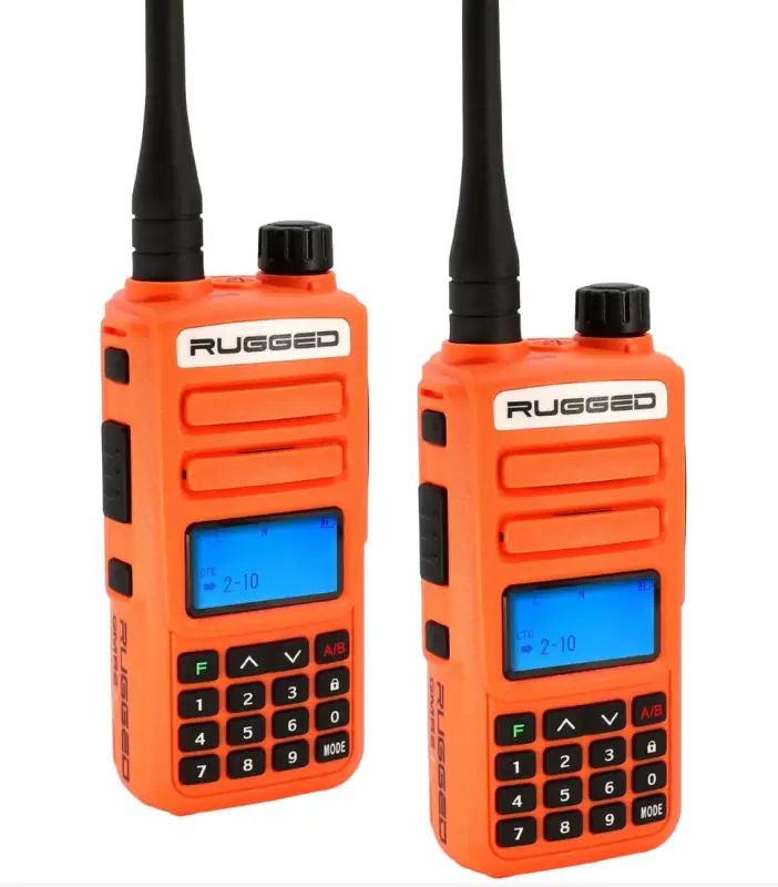 Rugged Radios 2 Pack - Rugged Gmr2 Plus - Gmrs / Frs Two Way Handheld Radios Safety Orange 2