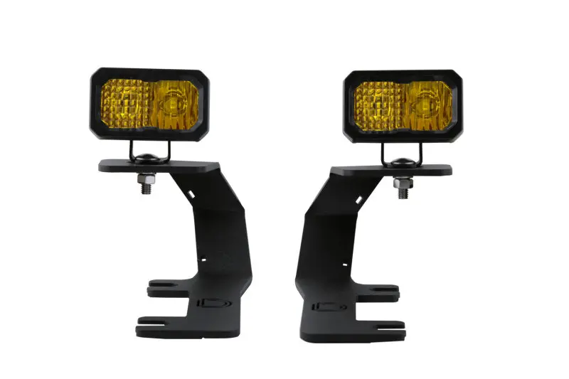 Diode Dynamics 14-19 Silverado/Sierra Ssc2 Led Ditch Light Kit - Yellow Pro Combo 1