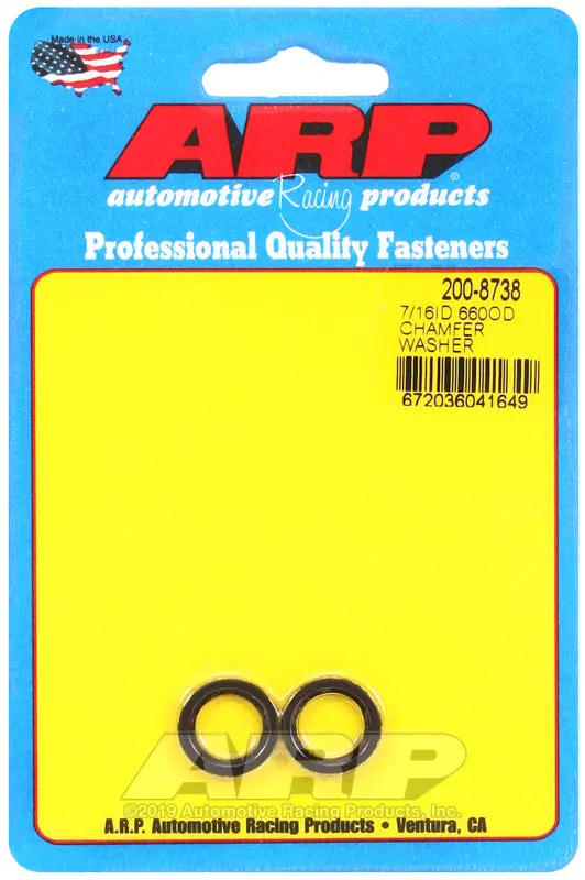 Arp 8740 Chrome Moly 7/16In X .660 X .120 Black Chamfer Washer - 2 Pack 1
