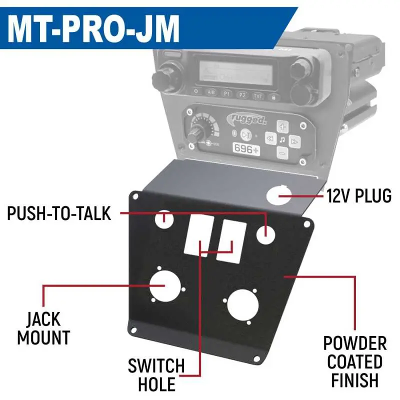 Rugged Radios Polaris Rzr Pro Xp/Turbo R/Pro R Dash Mount Radio And Intercom - Spod Touchscreen 1