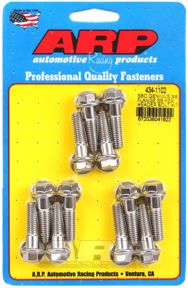 Arp Header Stud Kit Ss 6Pt Sbc/Geniii 3/8 Flange 1
