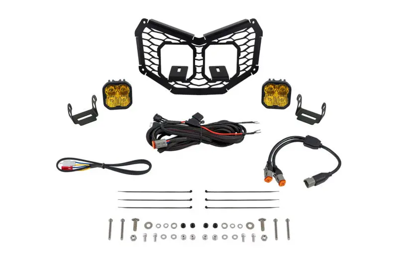 Diode Dynamics 17-24 Can-Am Maverick X3 Stage Series Led Grille Kit - Sport Yellow Combo 1