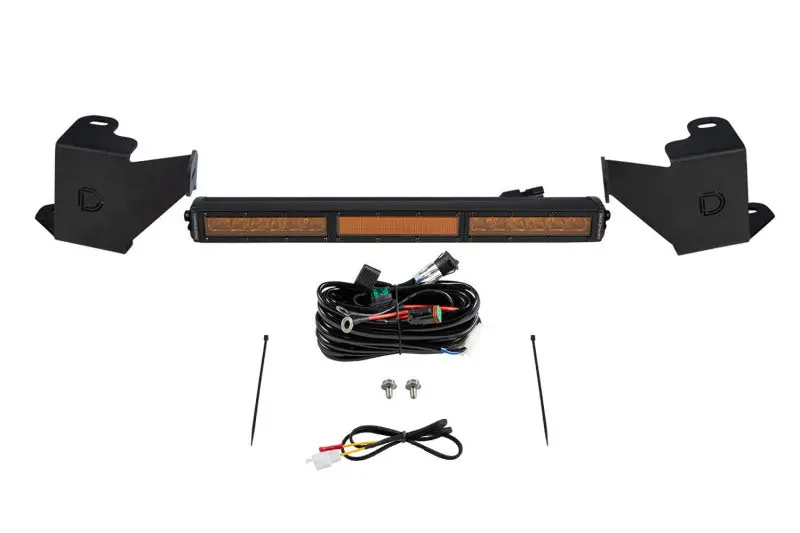 Diode Dynamics 2022 Toyota Tundra Stealth Bumper Light Bar Kit - Amber Combo 1