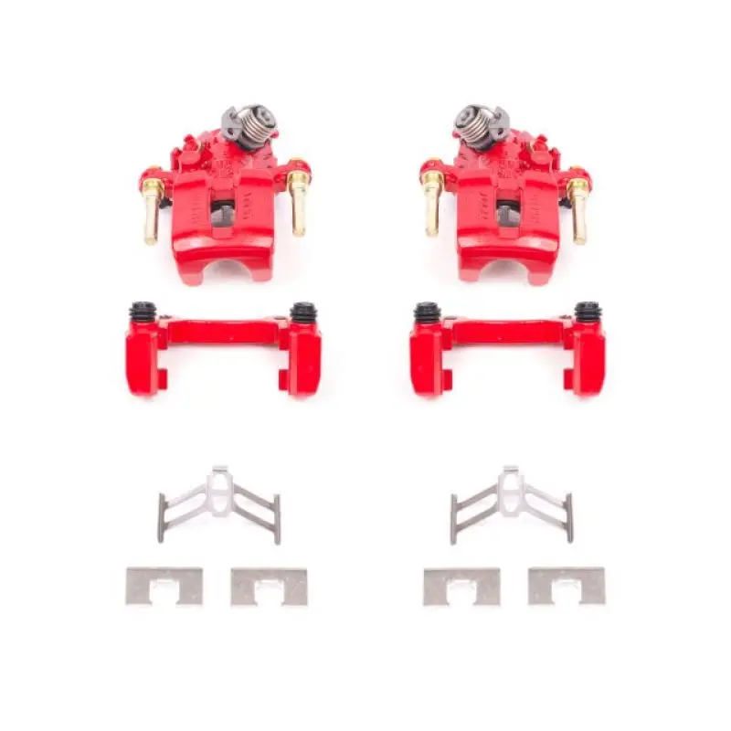 Power Stop Red Caliper Kit – Rear Pair With Brackets For 1992–2001 Honda Prelude 1