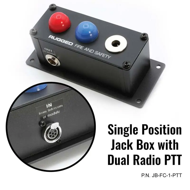 Rugged Radios Jack Box Headset Stations For Rrp800 Fire & Safety Intercoms Single Position Jack Box 1
