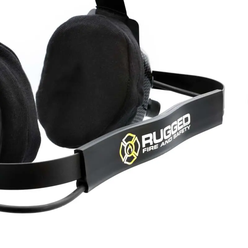 Rugged Radios Fhs Behind-The-Head Fire Safety Industrial Headset With Ptt Button / No Cable 1