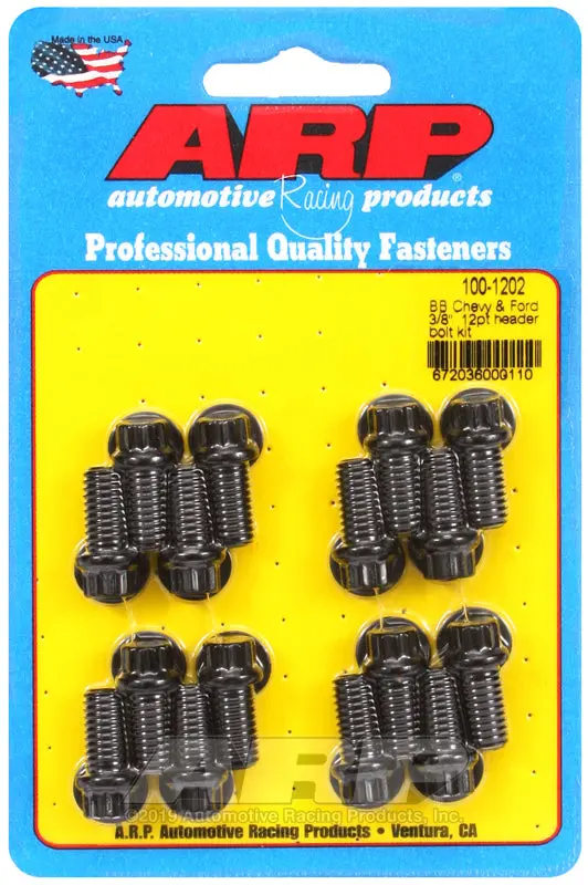 Arp Bb Chevy & Ford 3/8In 12Pt Header Bolt Kit 1