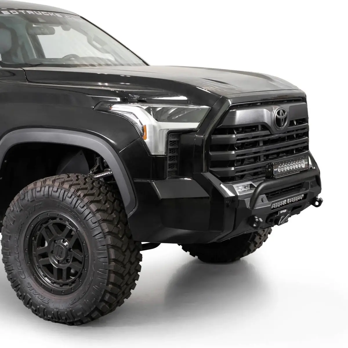 Addictive Desert Designs 2022+ Toyota Tundra Stealth Center Mount Front Bumper W/ Top Hoop 1