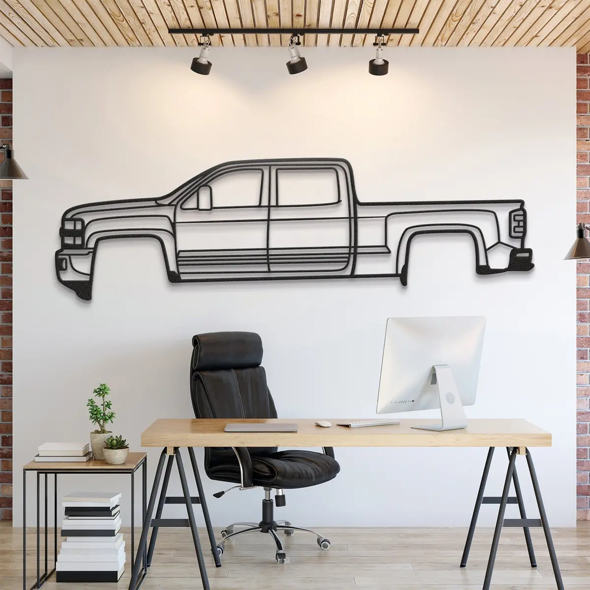 2015  Silverado 2500Hd Metal Car Wall Art - Mt0516 1