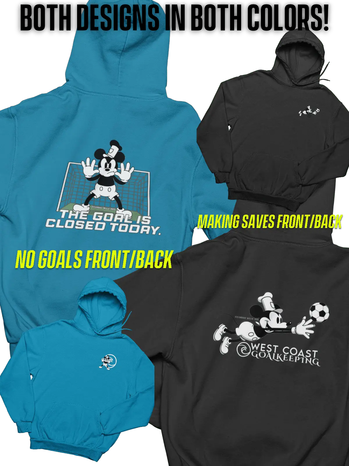 Youth Steamboat Willie Hoodie 1