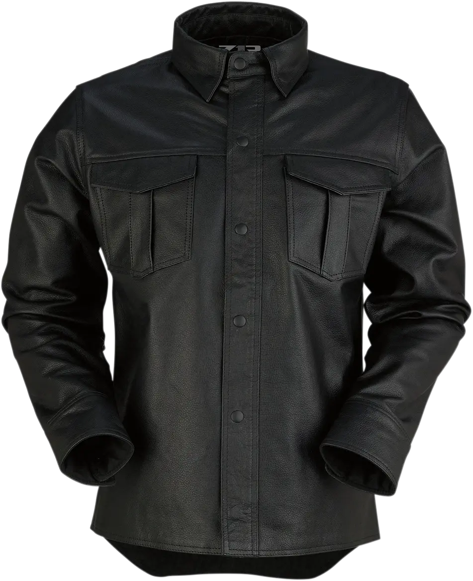 Z1R Motz Leather Shirt - Black - Small - Lemans 2810-3393 1