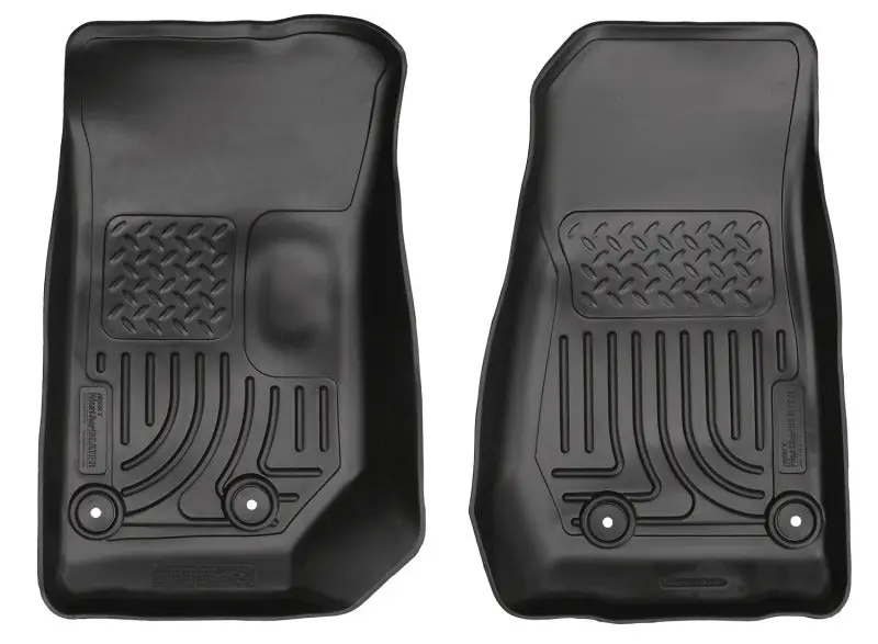 Husky Liners Weatherbeater Floor Mats For 2014 Jeep Wrangler (2- & 4-Door) – Black, Custom-Fit All-Weather Protection 1