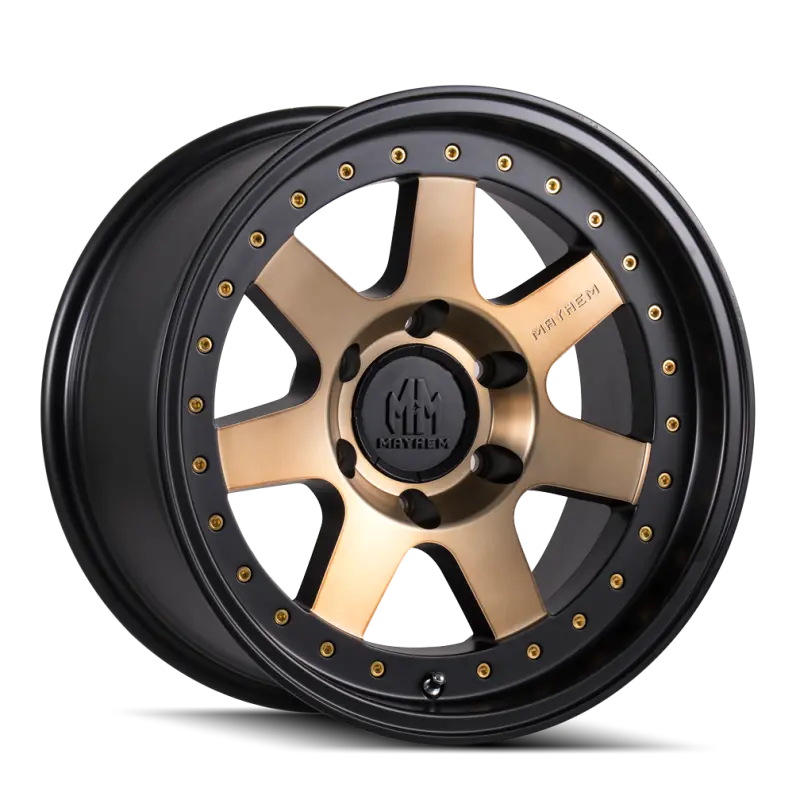 Mayhem 8300 Prodigy Alloy Wheel – 17×9 Inches, 5×127 Bolt Pattern, -6Mm Offset, 78.1Mm Hub Bore, Matte Black With Bronze Tint 1