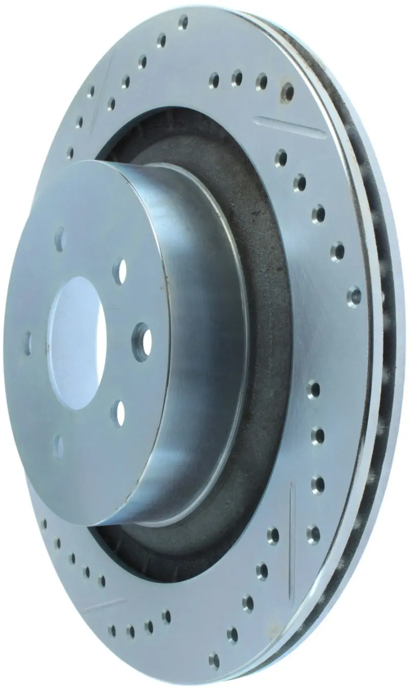 Stoptech Select Sport Slotted & Drilled Rear Brake Rotor – Right Side For 2008–2013 Infiniti G37 1