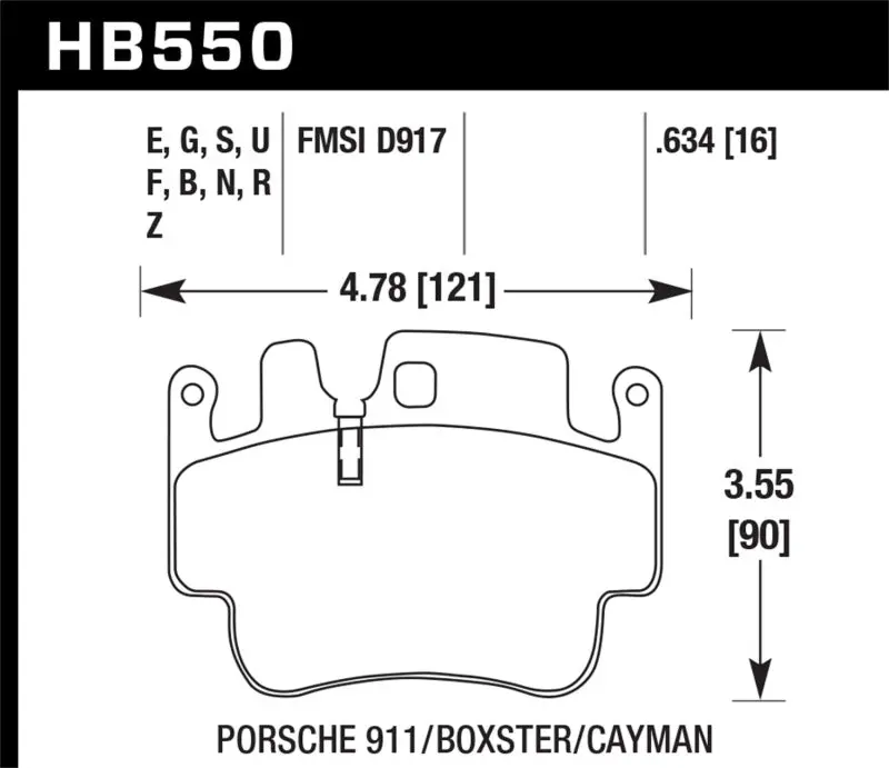 Hawk Dtc-60 Race Brake Pads For Porsche 911 (1998–2005), Boxster (2000–2007), And Cayman (2006) Front & Rear 1