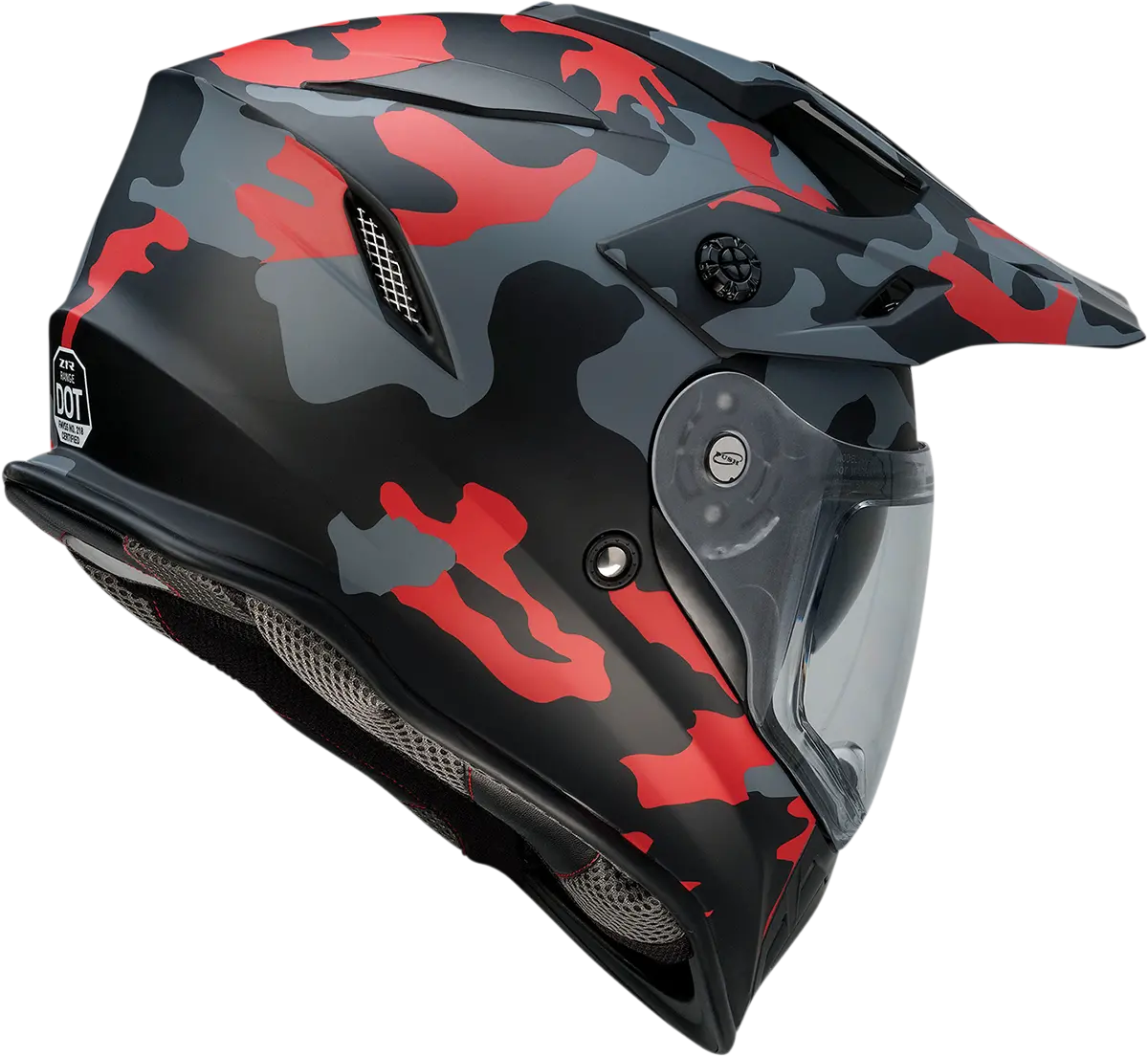 Z1R Range Helmet - Camo - Red - Small 0140-0094 1