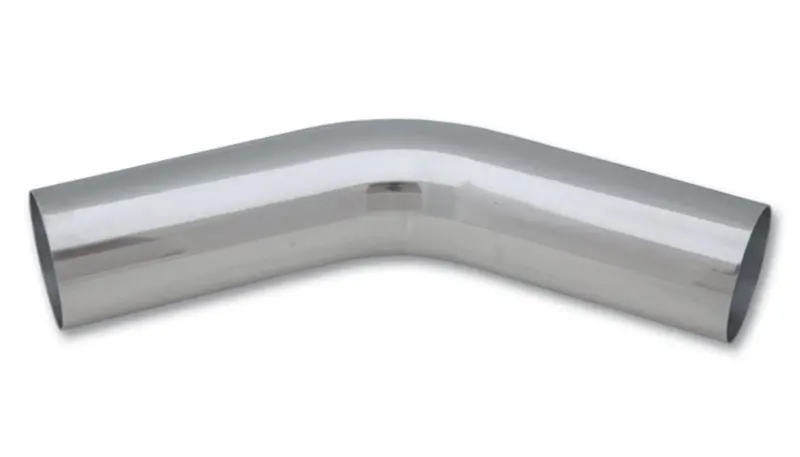 Vibrant Polished Aluminum Tubing — 3In Od, 45° Bend, Universal Fit 1