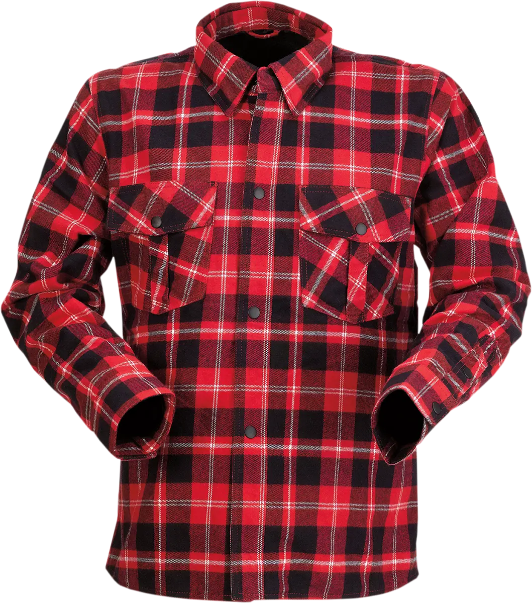 Z1R Duke Plaid Flannel Shirt – Red/Black Colorway, Size 5Xl (Style 3040–3056) 1