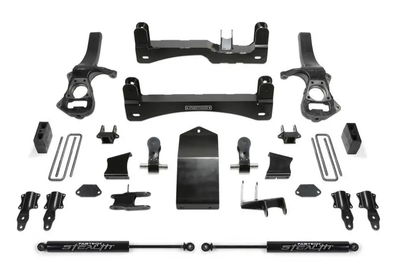 Fabtech 4-Inch Lift System For 2019 Gm K1500 Trail Boss & At4 4Wd – Includes Rear Stealth Shocks 1