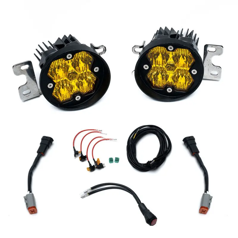 Baja Designs Squadron Sport 2.0 Amber Fog Light Kit For Toyota Tacoma (2012–2023), Tundra (2014–2021), And 4Runner (2010–2024) 1