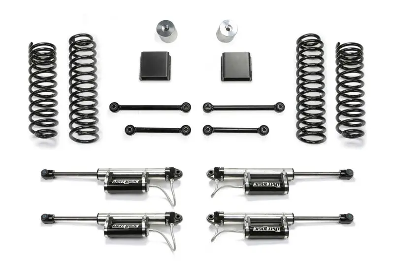 Fabtech Sport Ii Lift System – 3" Front & Rear With Dual-Linked 2.25" Reservoir Shocks For 2020 Jeep Gladiator Jt (4Wd, 6-Cylinder) 1