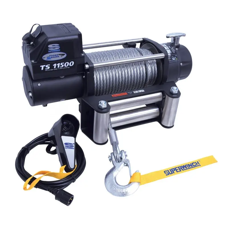 Superwinch Tiger Shark 11500 Winch – 12V Dc, 11,500 Lb Capacity, 3/8" × 84' Steel Rope 1