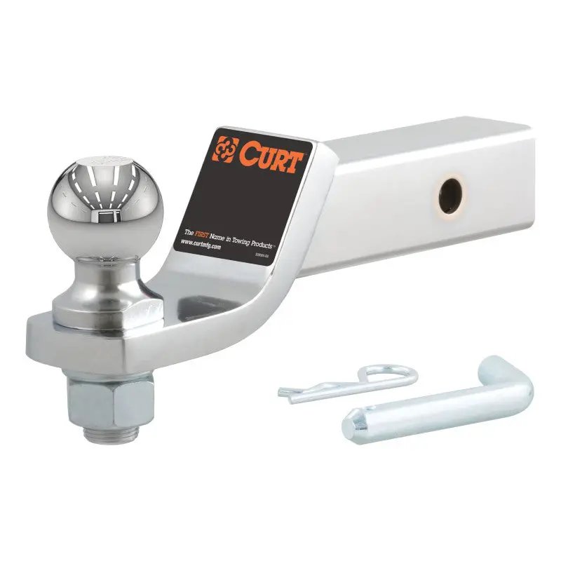 Curt Heavy-Duty 2-Inch Drop Ball Mount With Integrated 2-Inch Hitch Ball – 7500-Pound Capacity 1