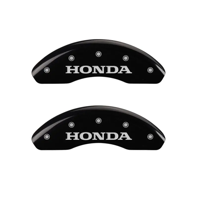 Mgp Engraved Caliper Covers – Honda Front (H-Logo), Rear (Engraved), Black W/ Silver Detail 1