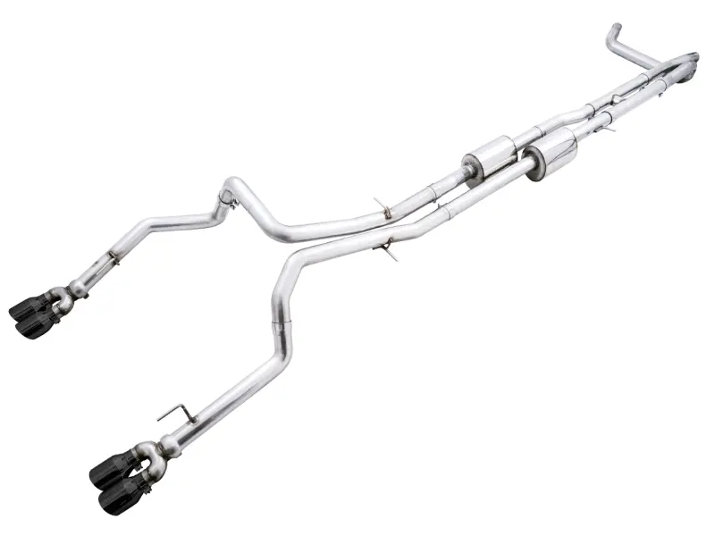 Awe Tuning Quad-Diamond Tip Cat-Back Exhaust – Split Rear Exit With Bumper Cutouts For 4Th-Gen Gm 1500 Trucks With 6.2L Engine 1